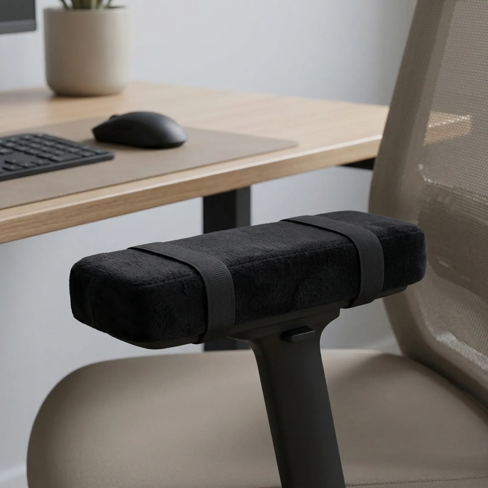 12Pcs Chair Armrest Pads Covers with Memory Foam Cushion Suitable for Office Gaming and Wheelchair Chairs to Enhance Comfort