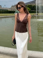 HH Elegant Women Lace Splice Sexy Satin Sling Tops 2026 Spring Summer Fashion Female V-Neck Backless Slimming Underwear Vest - Image 5