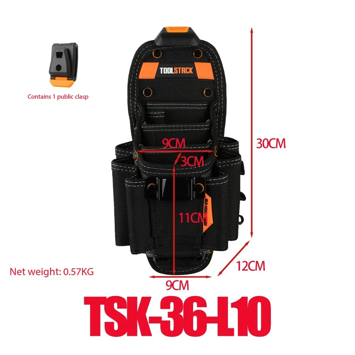 TOOLSTACK Mechaniker-Tasche mit Mehrfachfächern für Zangen und Schraubendreher, Schnell Aufhängbare, Verschleißfeste Werkzeugtasche für Elektriker – Detail 1