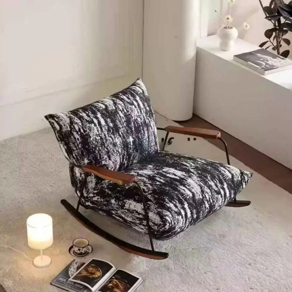 Medieval-style Lazy Chair Designed for Daily Use A Casual Chair for the Balcony a Retro Single-person Rocking Chair