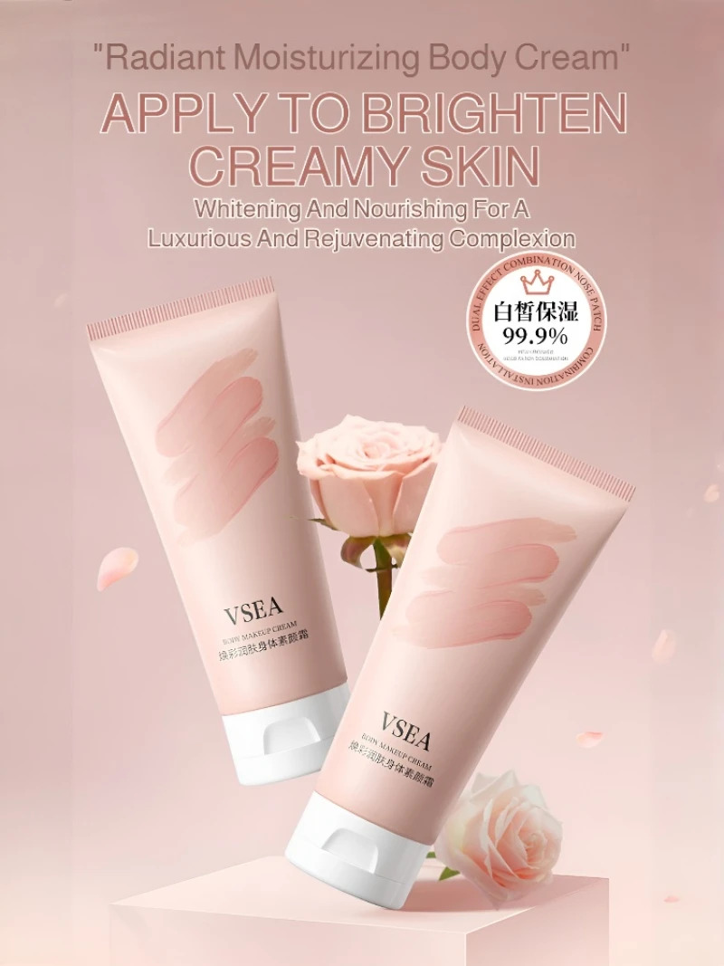 Crema Corporal Humectante y Aclarante de Larga Duración, No Grasosa, para Todo el Cuerpo