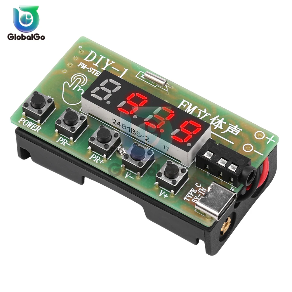 87-108MHz AM/FM Digital Stereo FM Radio Receiver Module DIY Electronic Kits Soldering Practice