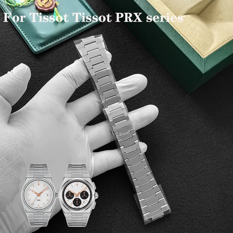 Watch Band for Tissot Tissot PRX series super player T137410 male stainless steel chain fine steel watch accessories strap