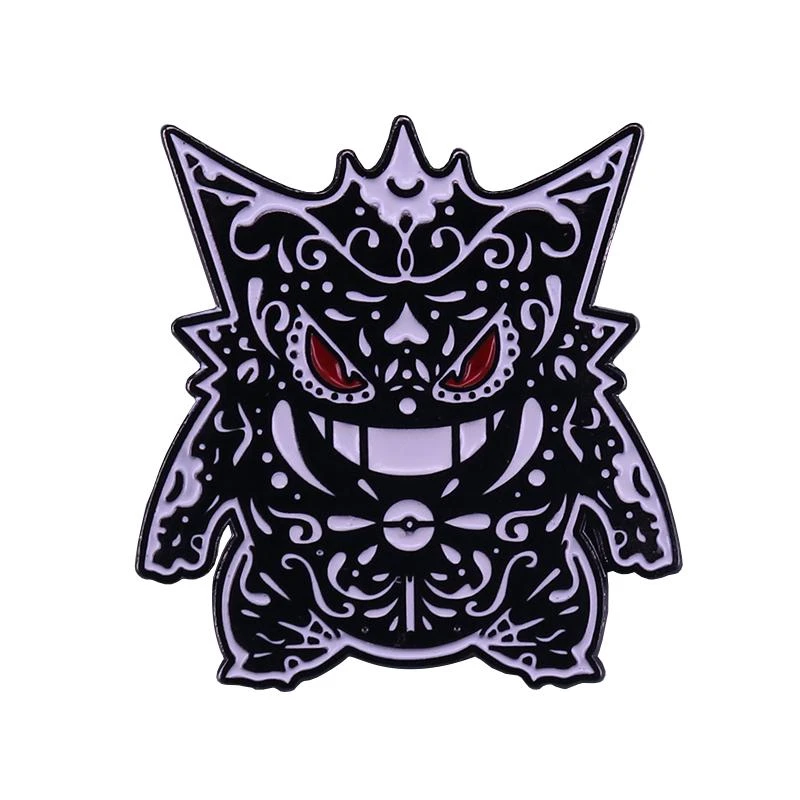 Pokemon Màu Đen Và Trắng Gengar Anime Ve Áo Pins Ba Lô Jeans Men Brooch Pin Phụ Nữ Thời Trang Quà Tặng Đồ Trang Sức Phim Hoạt Hình Phù Hiệu