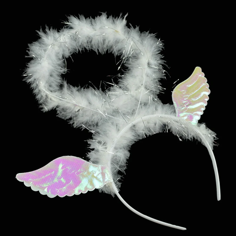 

Angel Headband Wings Size Fits Most Excellent for Halloween Christmas Costume Party Sports Event Dress Up