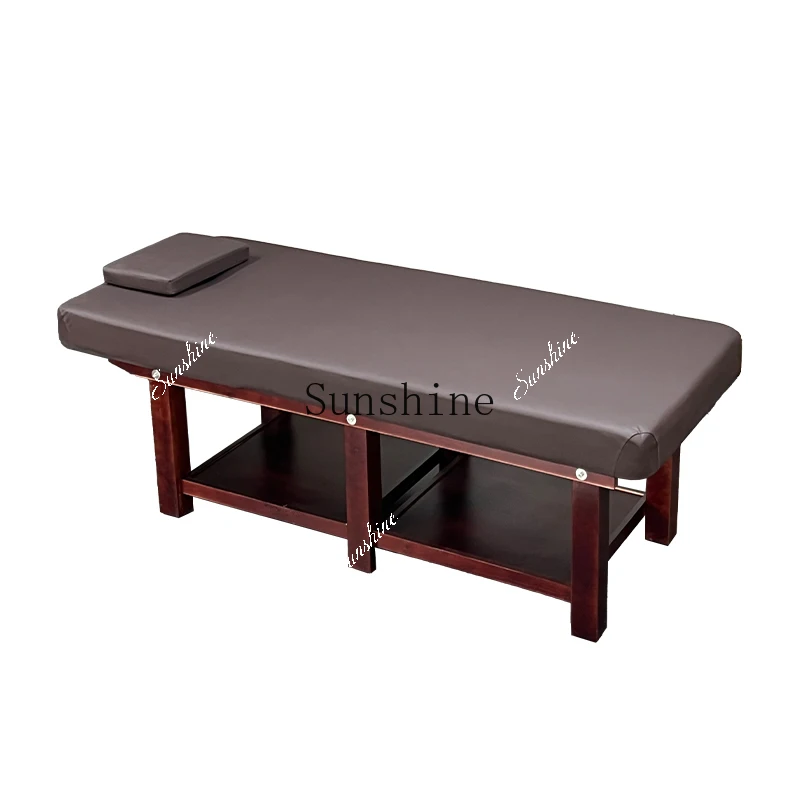 [Thickened model] Solid wood beauty bed, adjustable for beauty salons FT