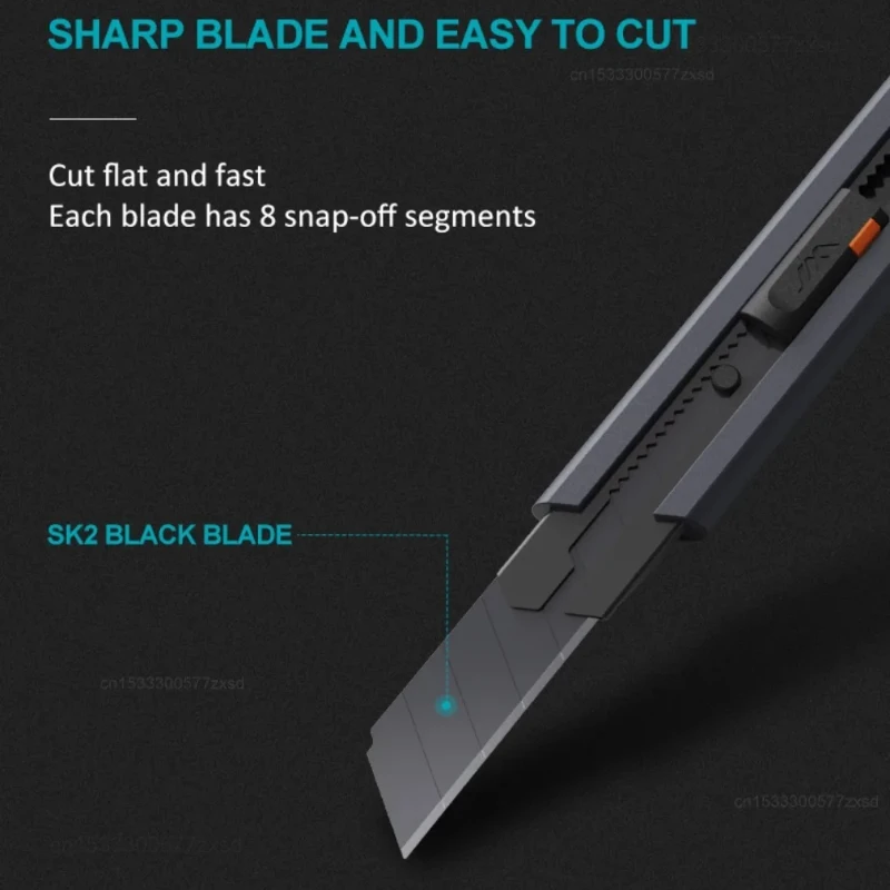 New Portable Mini Utility Knife Carbon Steel Blade Safety Lock Stretch Pocket Professional Paper Cutter Multifunction Tools Set view 3