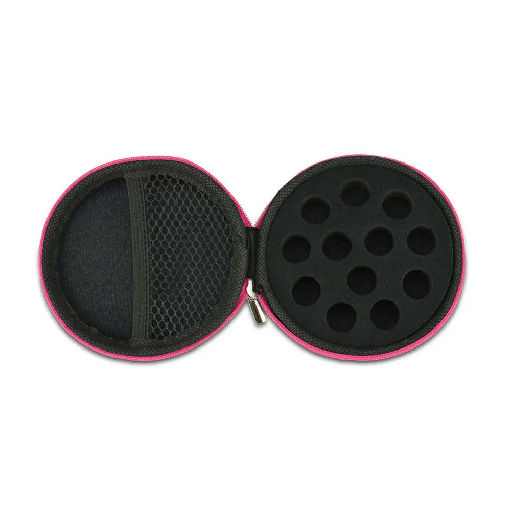 

2 шт. портативные сумки-органайзеры из ЭВА на 12 ячеек для хранения эфирных масел, дорожный футляр для флаконов 1 мл и 2 мл, мини-круглая сумка, пустая