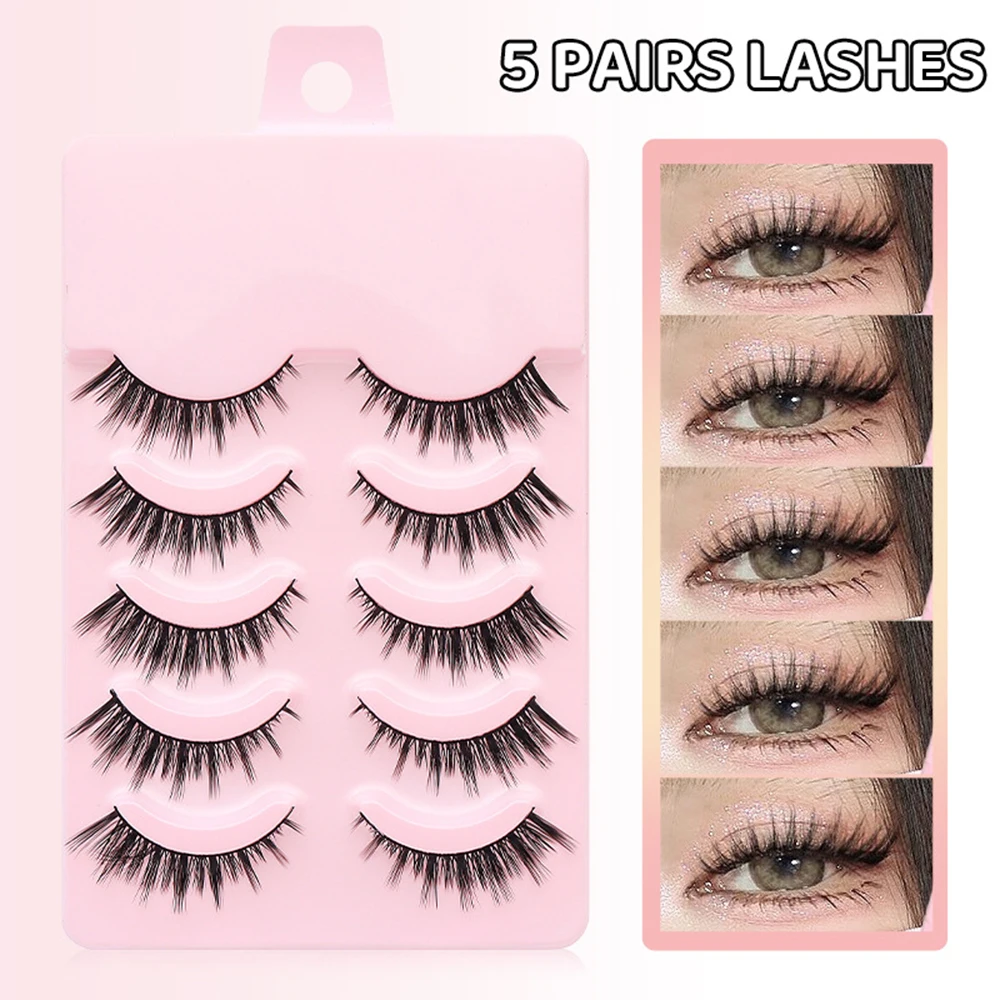 熱い販売 5 ペアマンガまつげ複数のスタイルアニメコスプレつけまつげ手作り DIY デザイン偽まつげエクステンション