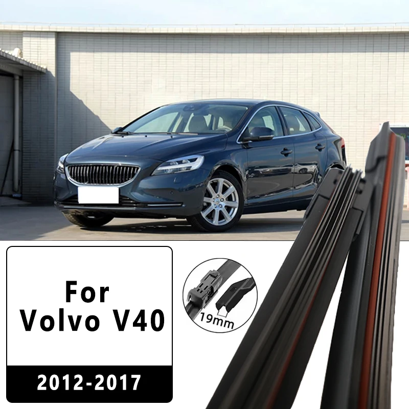 

Car Front Windscreen Wiper Blades Brushes Windshield Window Cutter Accessories 2PCS for Volvo V40 2012-2017 26"+19"