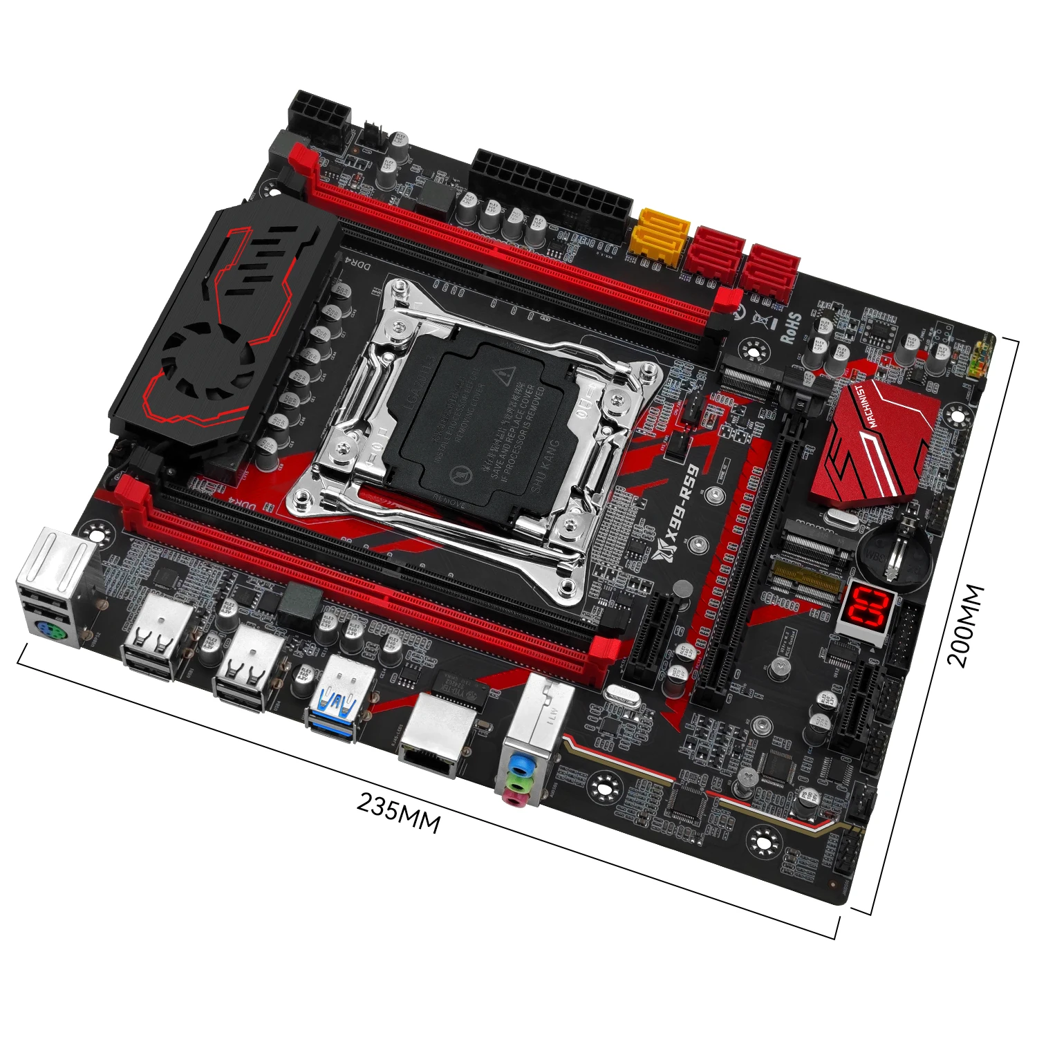 Imagem -05 - Kit Placa-mãe Xeon Lga 20113 e5 1660 v3 Processador Cpu Ecc Ddr4 Ram 16gb de Memória Ssd Nvme M.2 M-atx Usb 3.0 Rs92.0 Machinist-x99