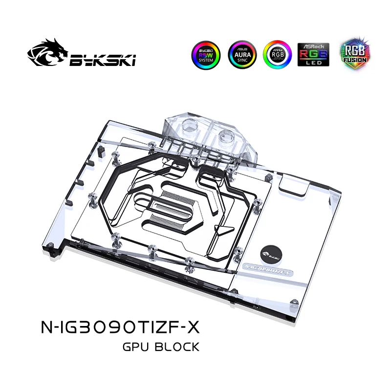 Bykski kartu grafis pendingin cair untuk iGame Geforce RTX 3090Ti 24G A-RGB VGA pendingin air N-IG3090TIZF-X Heatsink