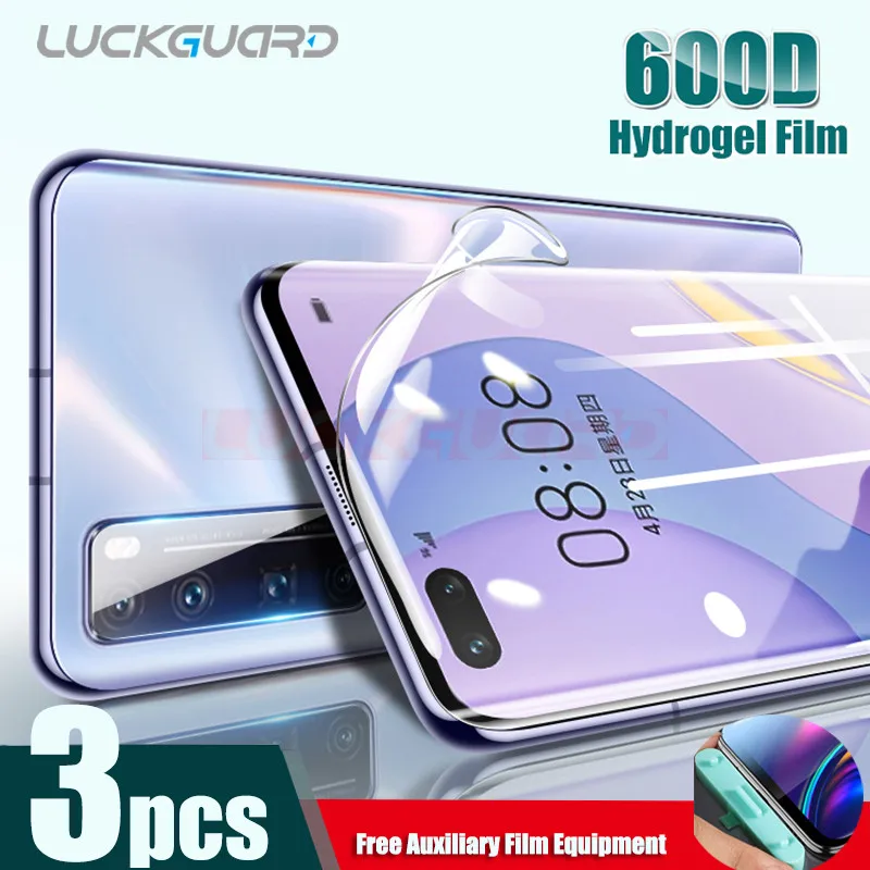 3PC Full Cover Curved Soft Hydrogel Film For Huawei Nova 2 2s 3 3i 4 5 7 8 P20 P40 Pro P30 Lite 6 SE Screen Protector No Glass