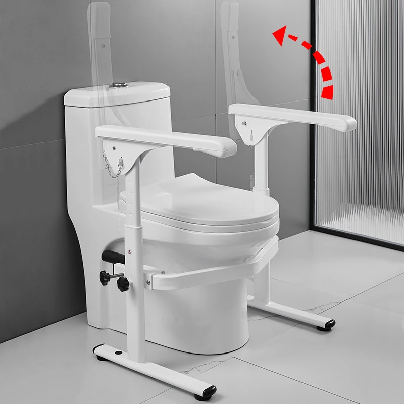 Stainless Steel Senior Toilet Safety Rails Bathroom Toilet Handrail Toilet Support for Elderly Handicap Grab Bars Rails