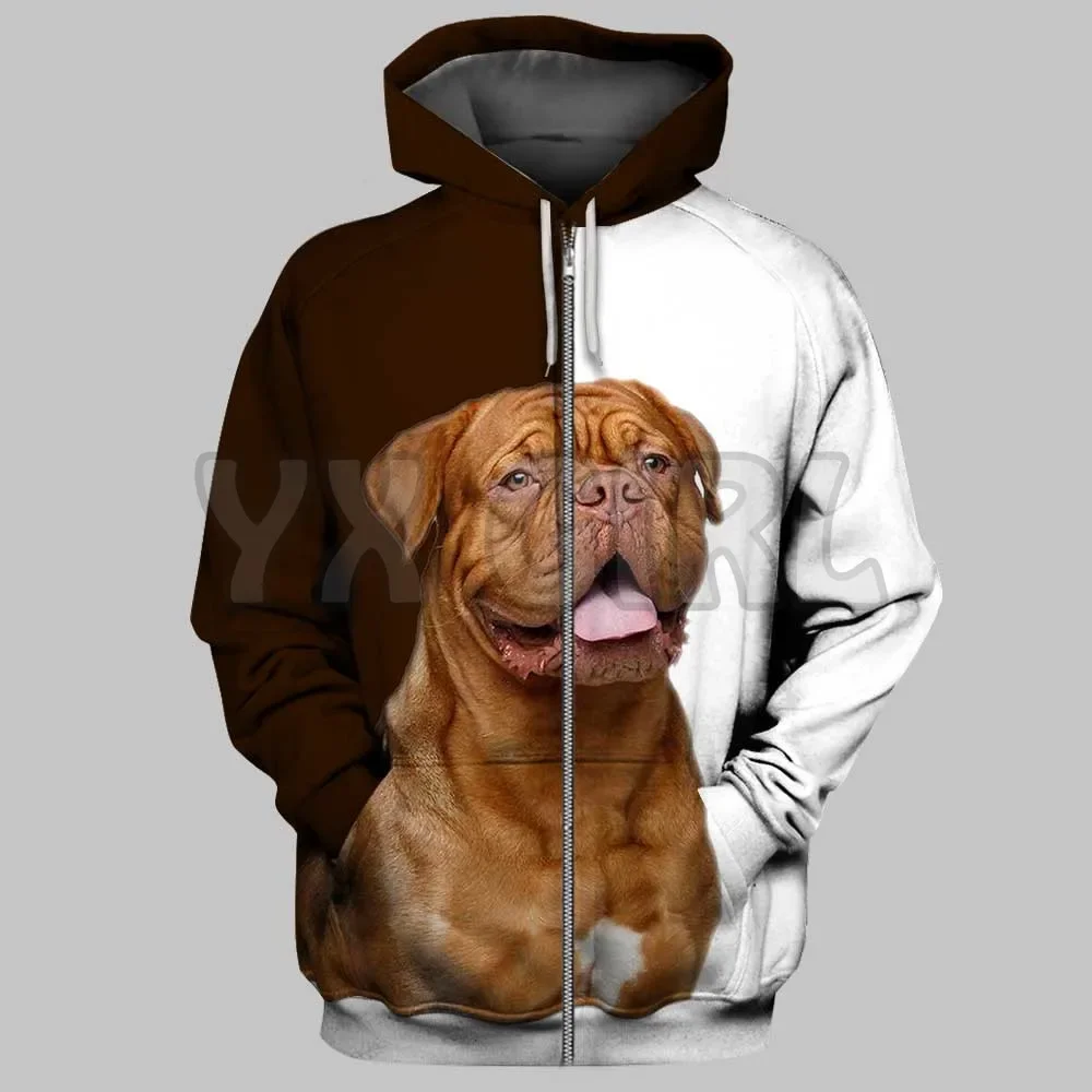 Boxer Dogs  3D Printed Hoodies Men For Women Unisex Pullovers Zipper Hoodie Casual Street Tracksuit