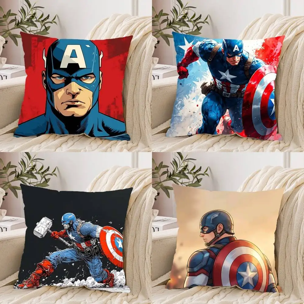 Cool-C-captain America-S Customizable Square Pillowcases, Stylish And Soft, Perfect For Beds, Cars, And Sofas.