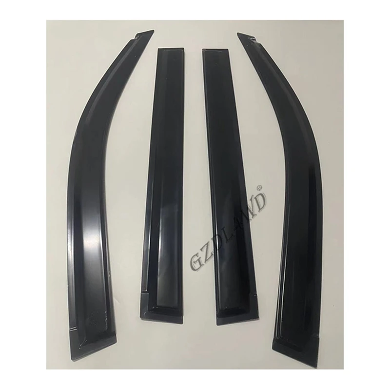 Black Window Sun Visors Weathershields For Land Cruiser Prado 200 Series LC200 Side Wind Deflectors