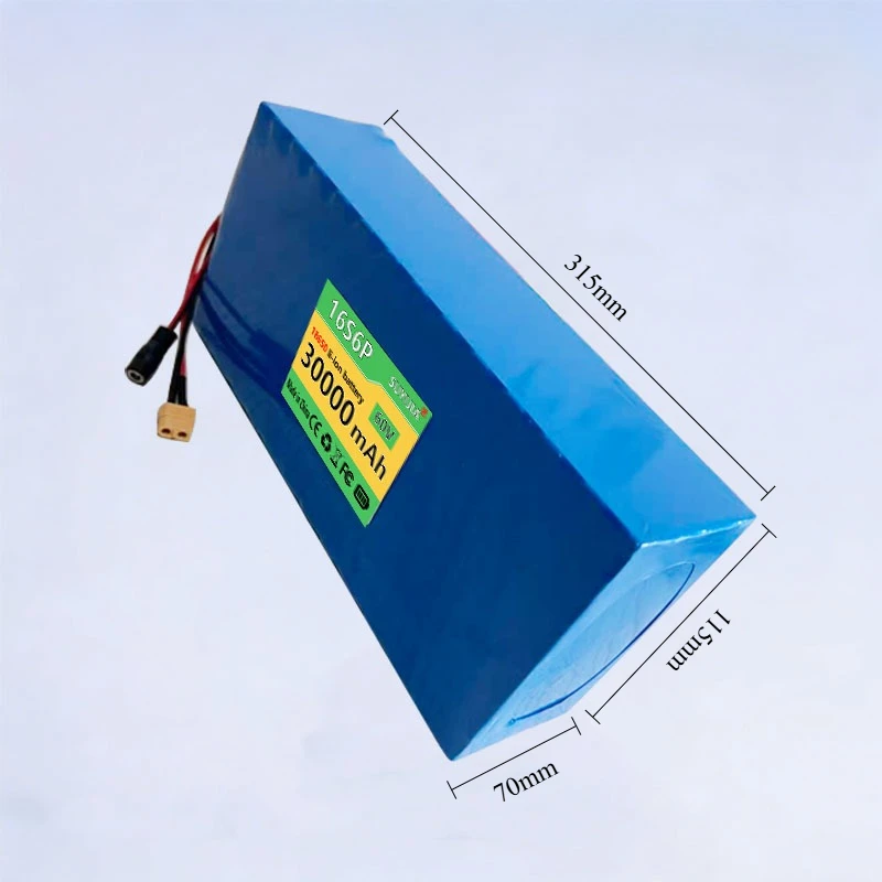 Air Fast Transportation 60V New Full Capacity Power 18650 Lithium Battery 30ah Lithium Battery Pack 16S6P Suitable for 250-2000W