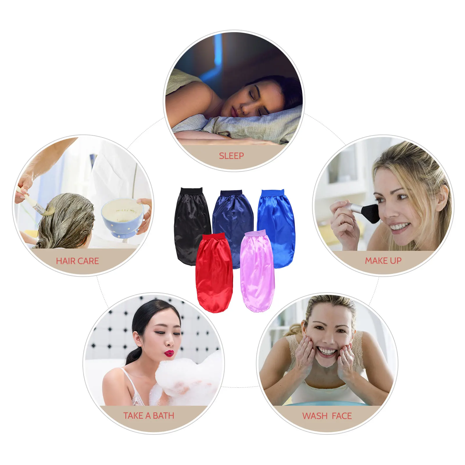 

Satin Sleep Bonnet Elastic Women Hair Protection High Elasticity Caps Long Hair Ideal Gift Satin Bath Cap Home Goods