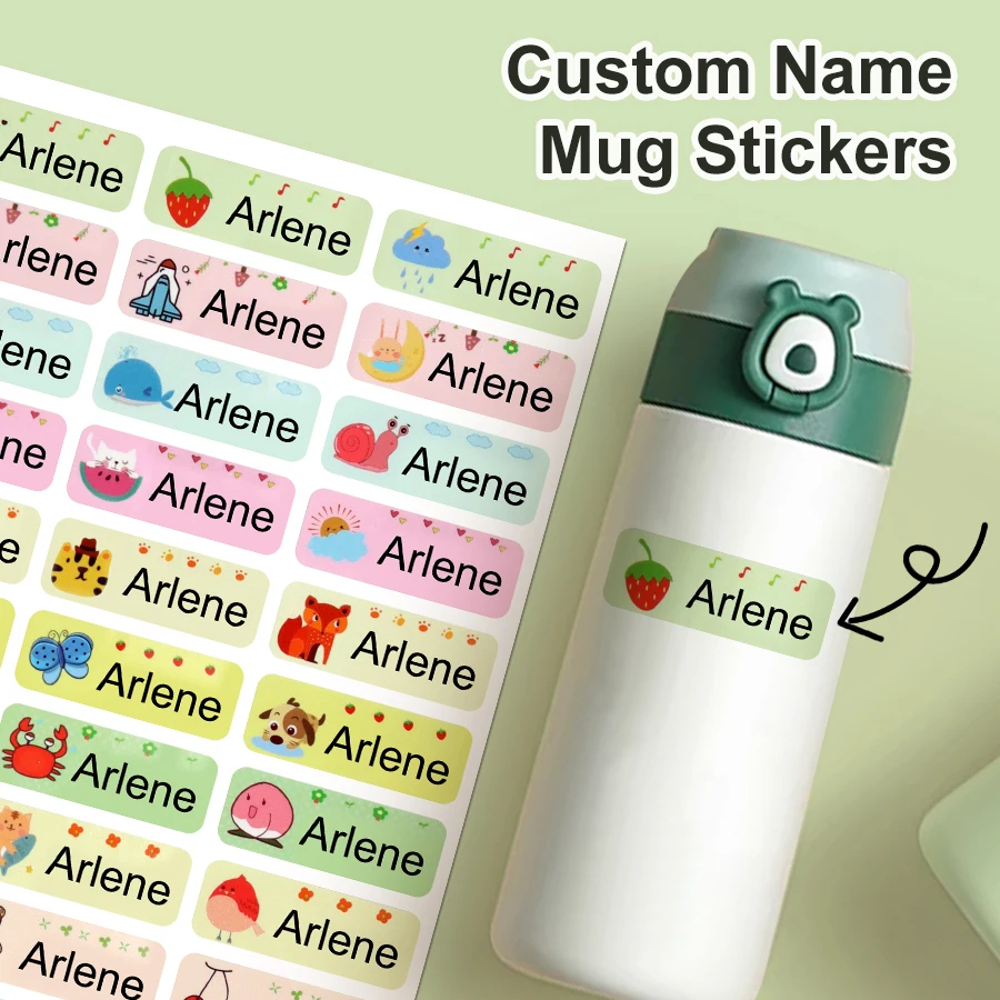 Customized name stickers, personalized labels, waterproof office supplies labels, school stationery, bottles, toys, small sizes