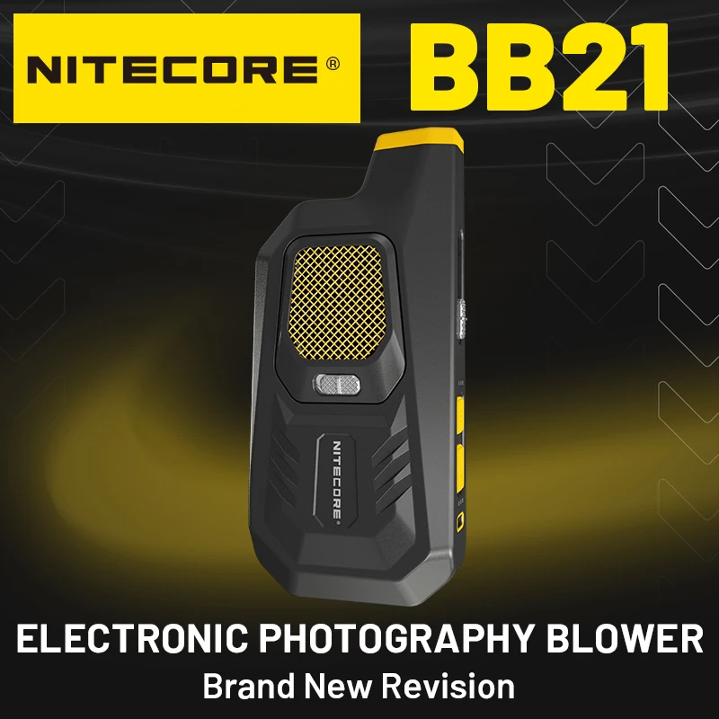 Портативный воздуходувка Nitecore BB21 для камер, компьютеров и электроники, быстрая зарядка, перезаряжаемая через USB-C