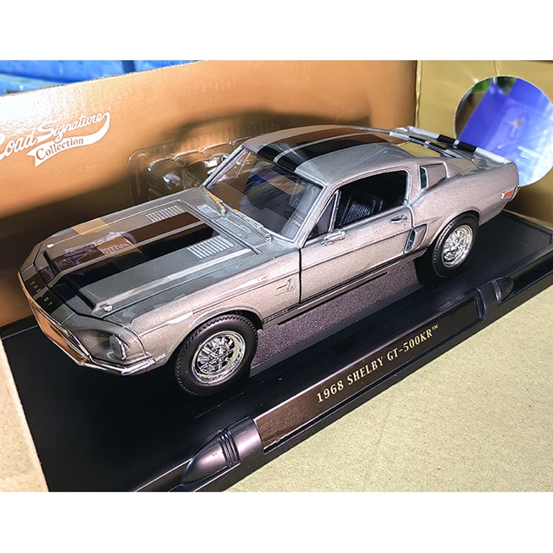 フォード1970合金ダイキャスト車モデル、1:18スケール、棚GT-500KR、大人のおもちゃ、クラシックコレクション、装飾品、静的ディスプレイ