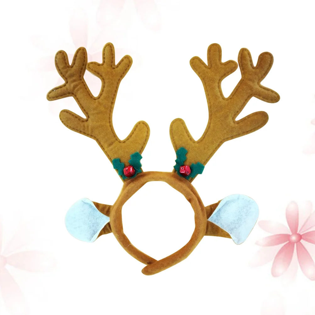 

Kids Antler Ear Bell Headband Christmas Hair Accessories Party Decoration Christmas Hair Hoop Bell Headband for Kids