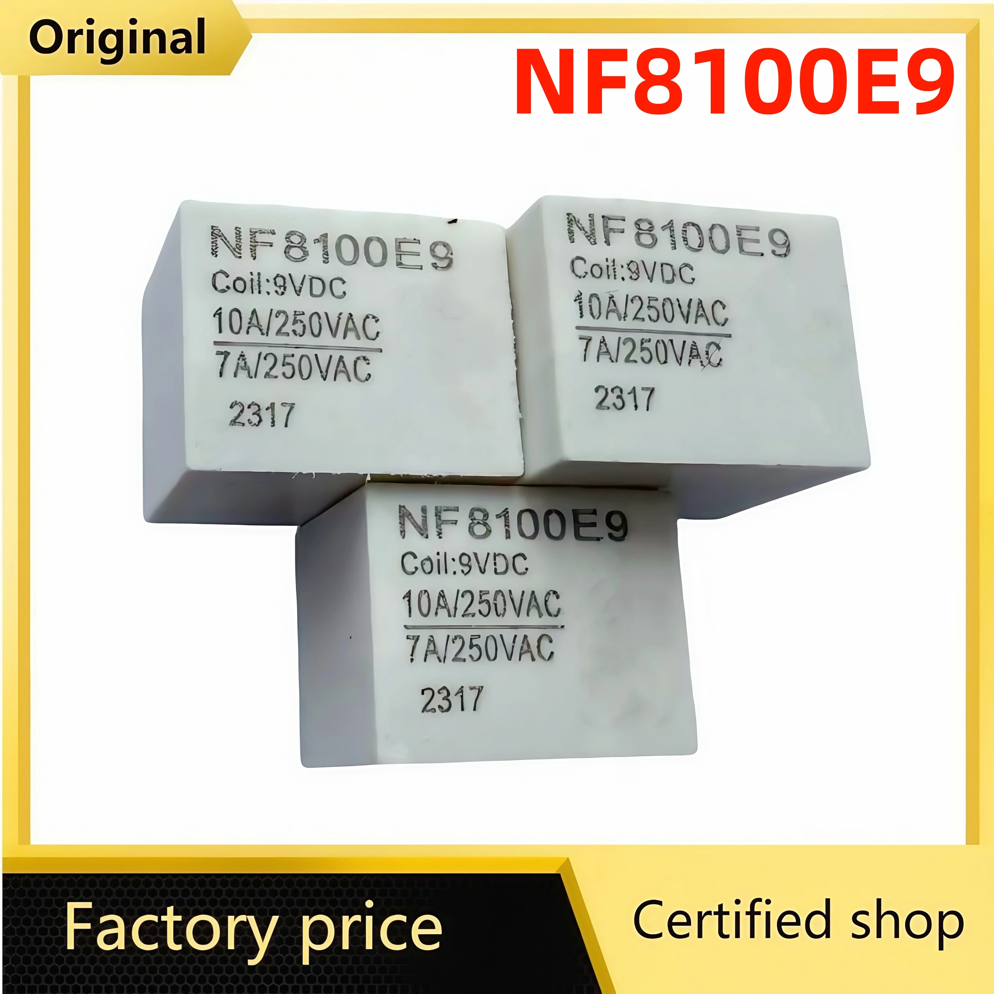 

Original brand new NF8100E9 NF8100E12 NF8100E24 Electromagnetic Power Relay 4Pins