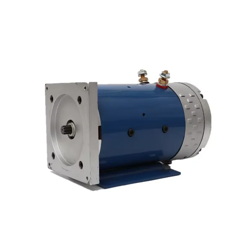 Hydraulic Oil Pump Motor 48V 800W Brushed DC High Efficiency 9 Spline Shaft 2600RPM 9Nm CW IP23 Protection CE ISO9001 Series