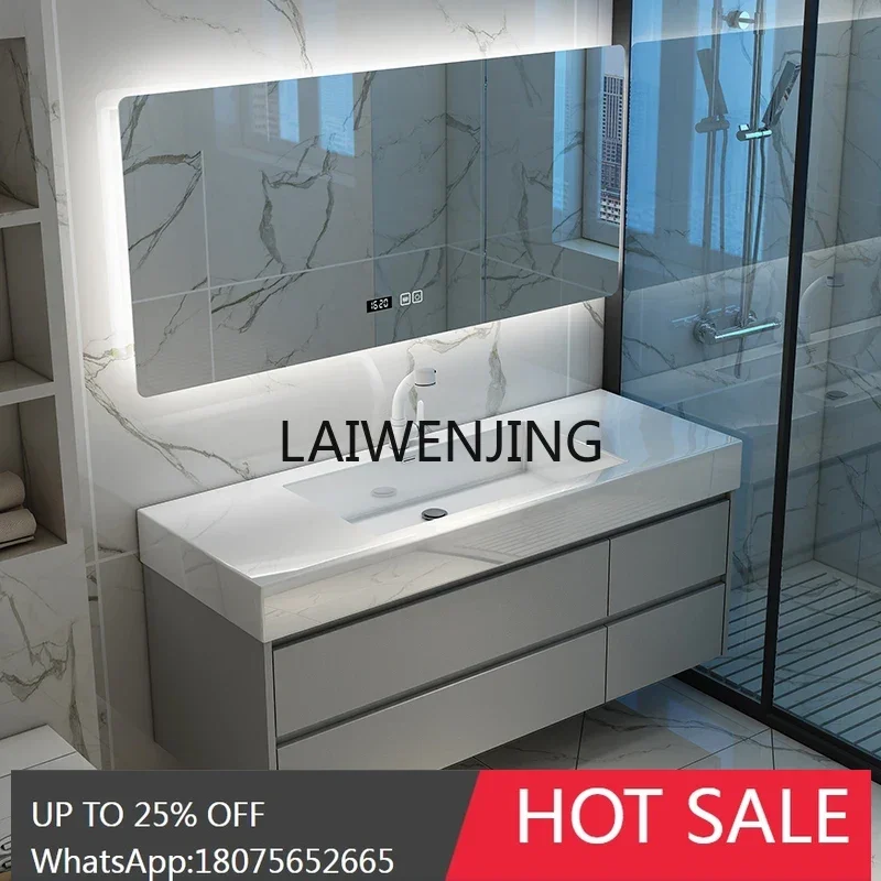 

simple modern bathroom cabinet combination integrated wash basin toilet washstand