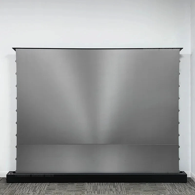 72-120 Inch Motorized Fresnel ALR Floor Rising Projector Screen Ambient Light Rejecting for Normal Throw Projector 3D 8K Image