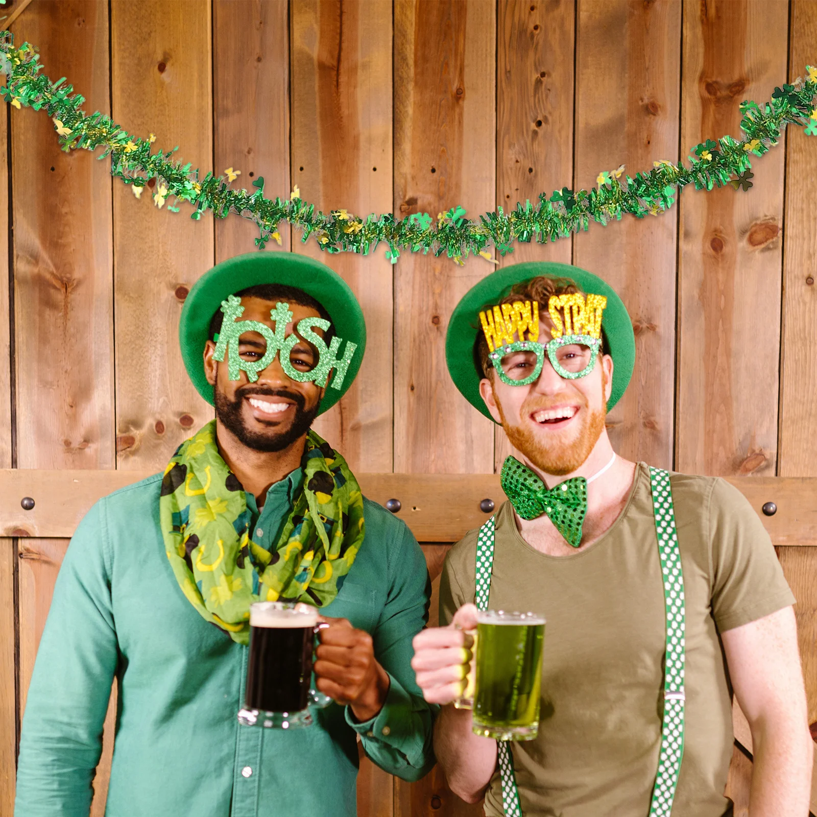 

St Patricks Party Tinsel Garland Decorative Strip Festive Saint Day String Garland Ornament St Patricks Day Outdoor Decorations