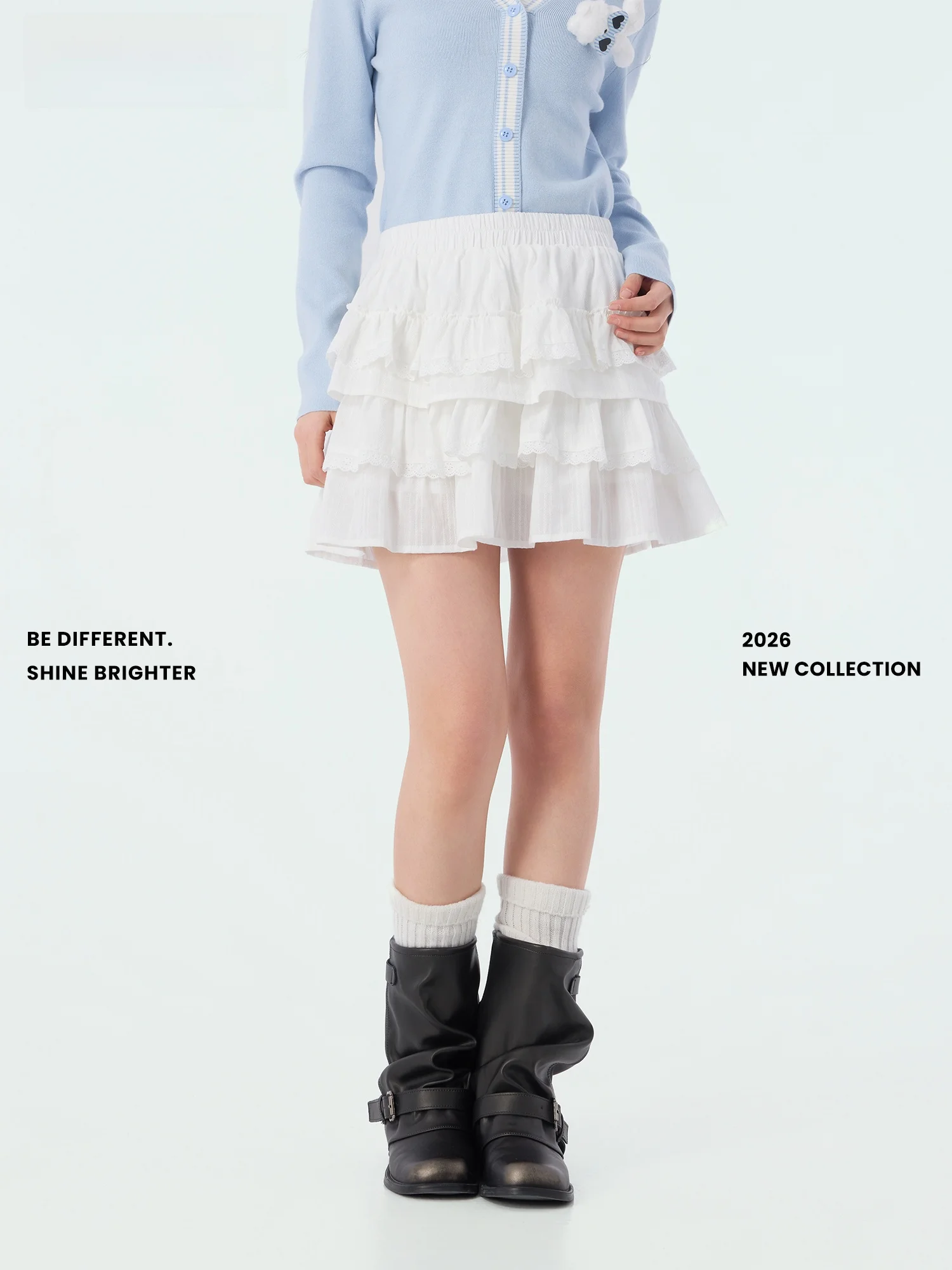 

Новая весенняя юбка Didimax с высокой талией, А-силуэта, с кружевной отделкой, белая хлопковая женская юбка-кейк