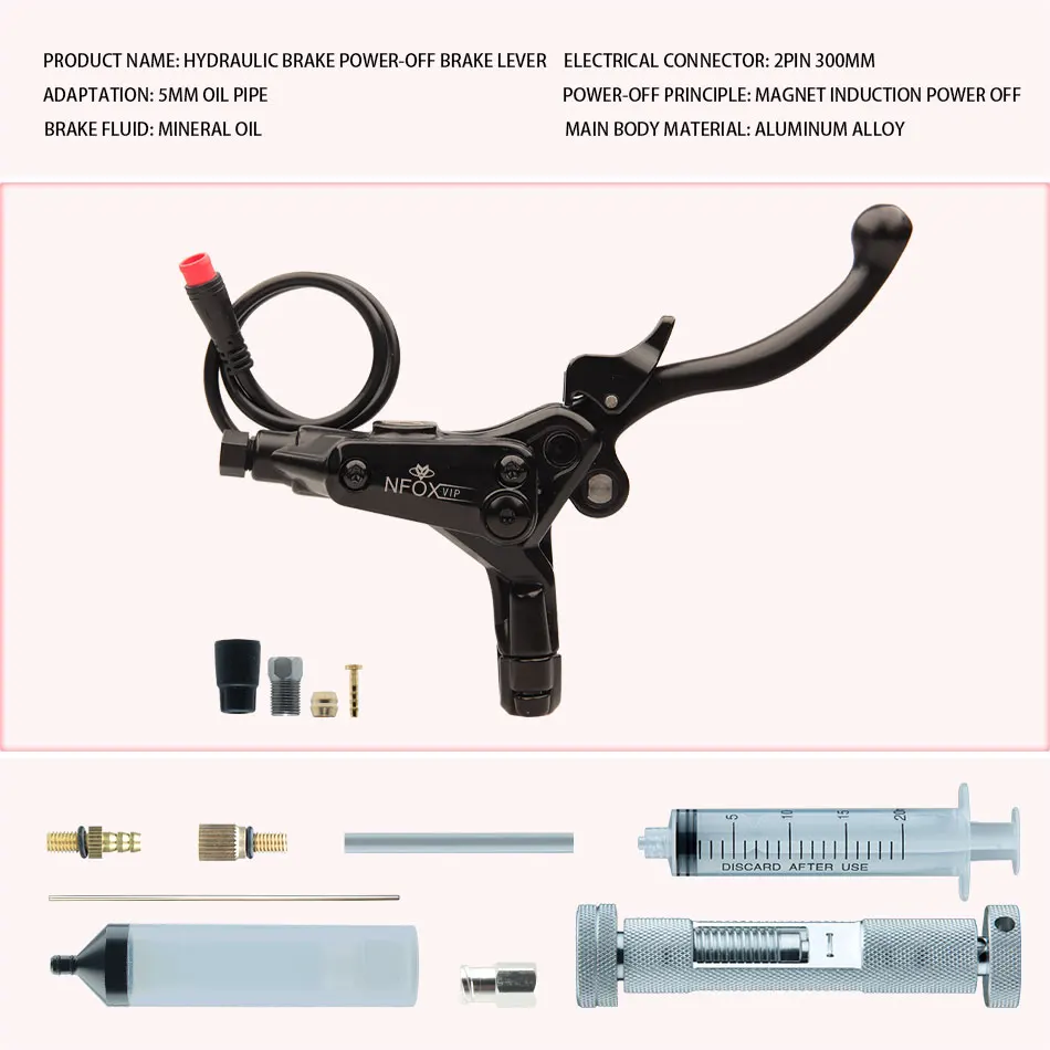 NFOX B015 Parkplatz Hydraulische Abschaltung Öl Bremshebel Elektroroller E-Bike Generation Fahren Bafang Griff Reparatur Dreirad
