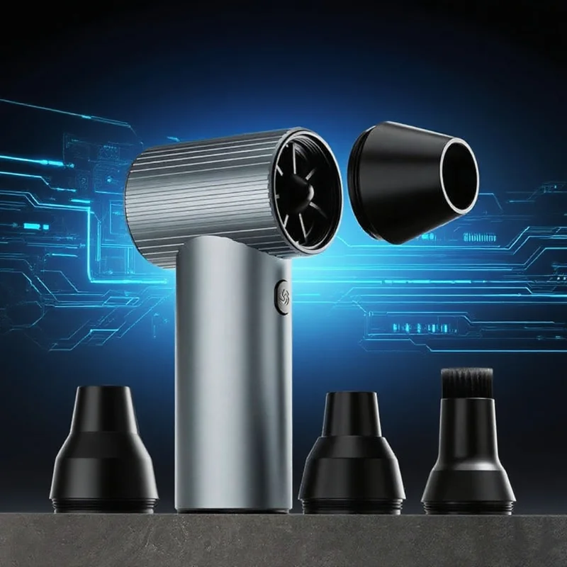 

X7 Violent Blower Brushless Motor 40mm Turbo Jet Fan 500g Wind Pressure Keyboard Car Cleaning Air Gun With 3 Nozzles Dust Blow