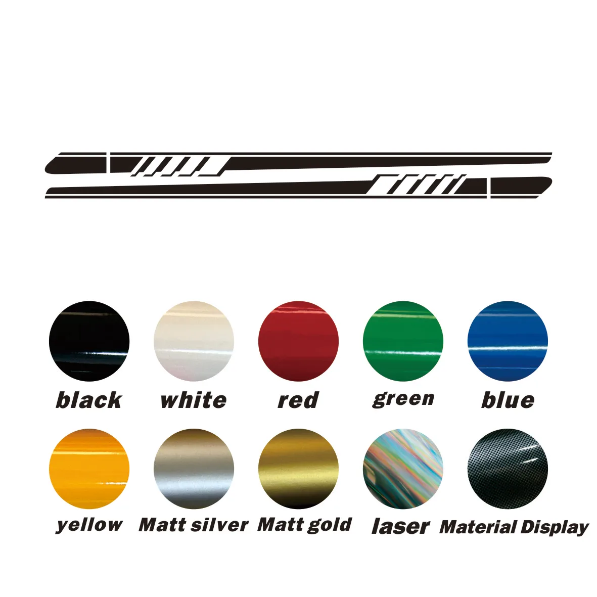 

2-Piece Racing Style Door Stripes for Porsche Panamera | Vinyl Body Decals, Sporty Styling Upgrade