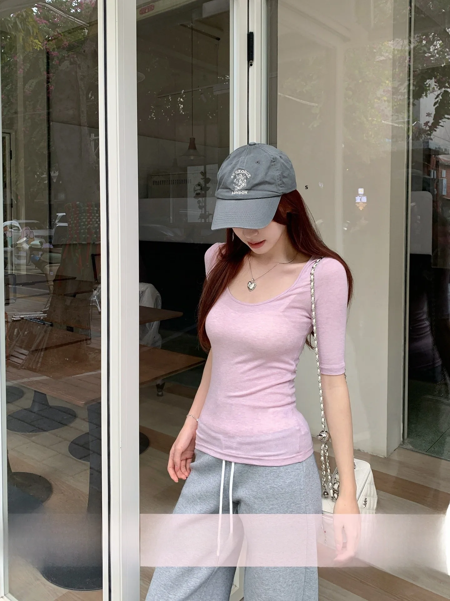 

Женская летняя футболка Morning Bloom Basic U-Ne ort Sve, облегающая, повседневная, в корейском стиле, универсальная, подходит для любого типа фигуры