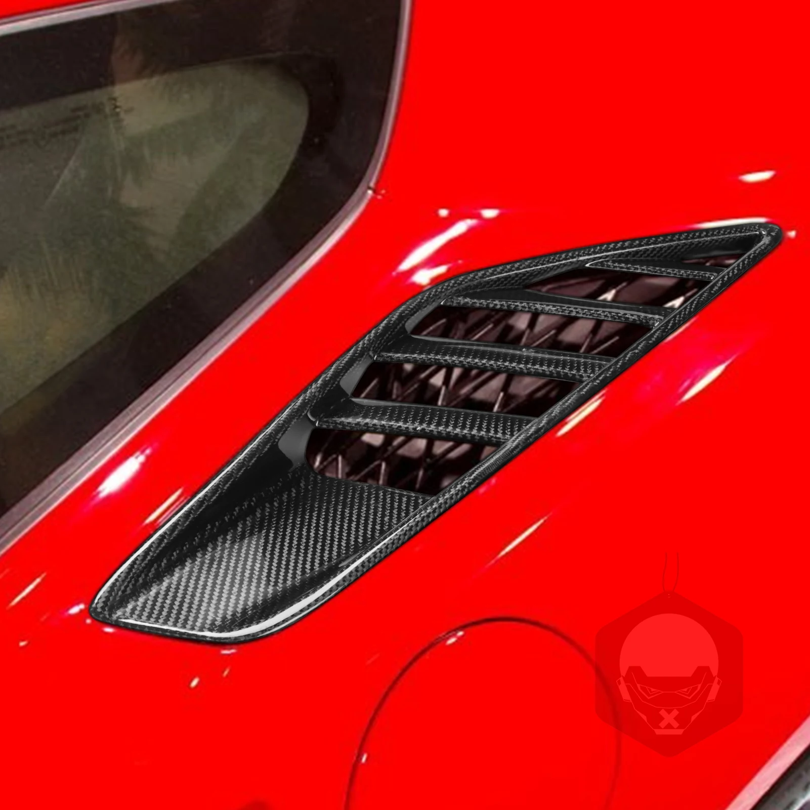 For Chevrolet Corvette C7 ZR1 Z06 2014-2019 Real Dry Carbon Fiber Rear Side Fender Spoiler Air Intake Vent Cover Car Accessories
