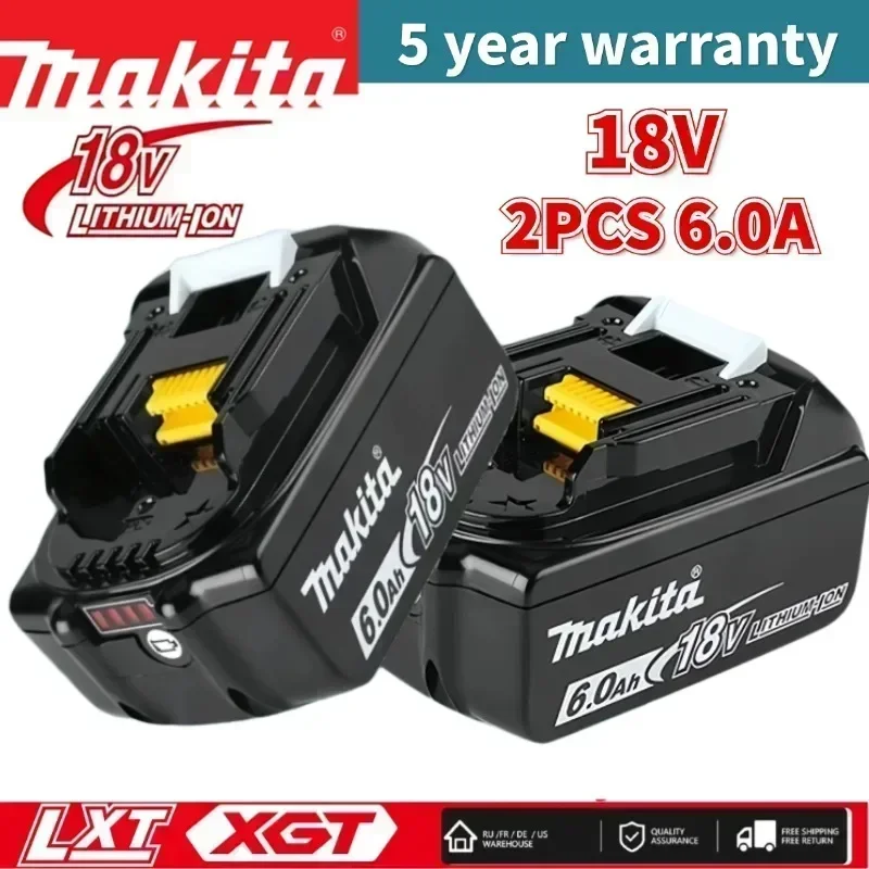 New Makita 18V 6.0Ah Rechargeable Battery Suitable for Makita BL1840 BL1830 BL1830B BL1850 BL1850B Original Power Tool Battery