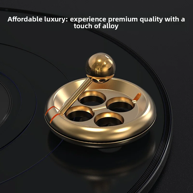 4‑Hole Floating Metal Fidget Spinner Desktop Office Rotating Viral Adult Boredom Relief Fidget Toy