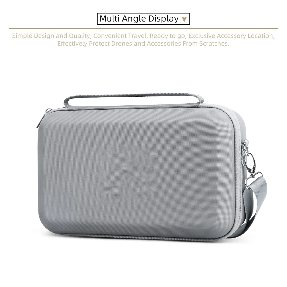 

Storage Bag for DJI Lito, Large Carrying Case PU Protective Box Hard Shell Dust-Proof Cover Travel Organizer with Shoulder Strap