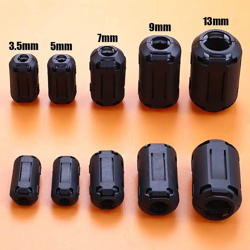 1pcs 3.5~13mm Toroidal Core Ferrite Bead Clip Choke RFI Noise Filter Clip Noise Suppressor Filter Ring Wiring Cable Clamp Tools