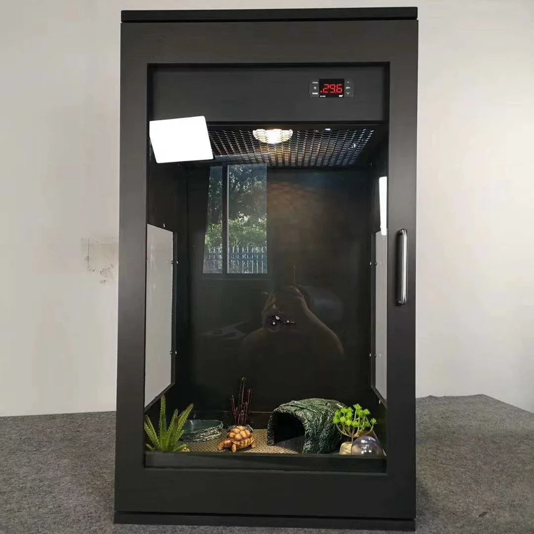 

21.7*21.7*39.4 inch Wi-Fi control popular vertical reptile pet cage pet reptile supplies tall glass reptile cage