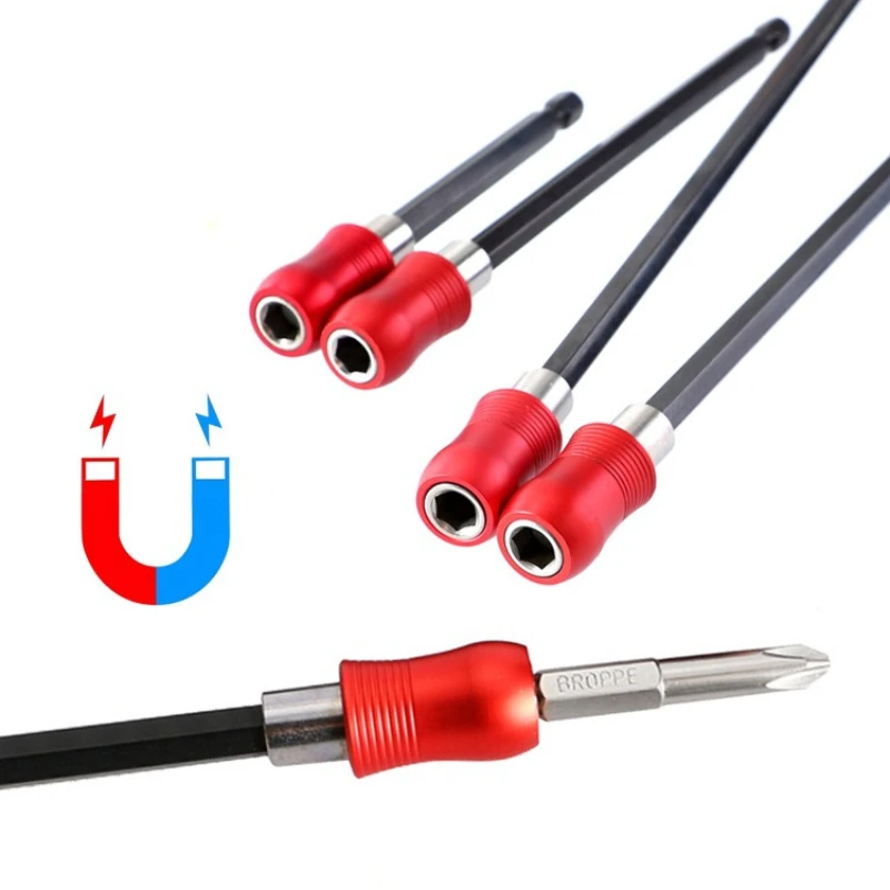 Hexagonal handle 6.35mm magnetic connecting rod self-locking extension electric drill driver adapter rod bit sleeve extension