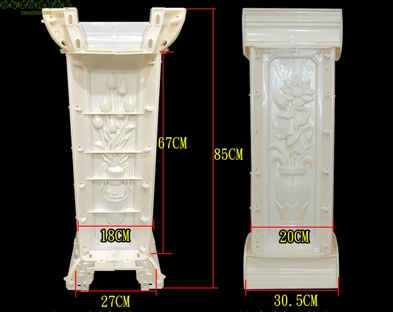 European villa balcony railing fence mold Roman column flower board guardrail cement model cast-in-place template