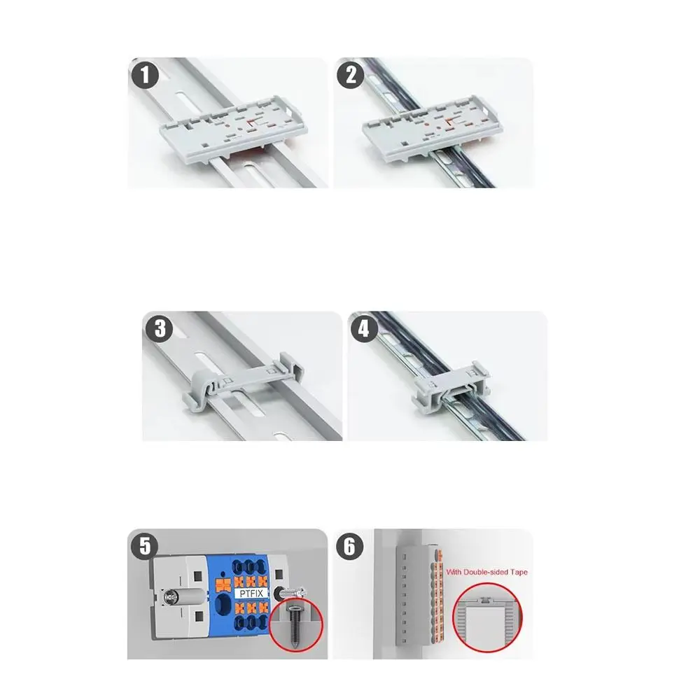 PTFIX 2.5mm² Push-in Electric Power Terminal 2/4/6/12/18 Connection Multiple In Multiple Out Block Connector Distribution Block