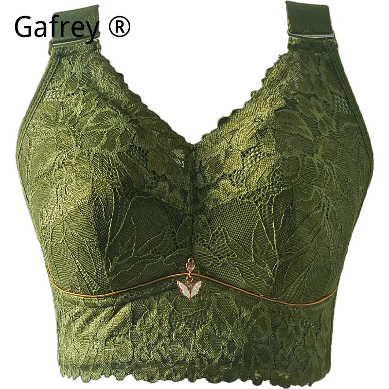 Gafrey Large Cup All-Inclusive Ultra-Thin Large Size Bra for Plump Girls Push up Upper Support Anti-Sagging Correction Underwear