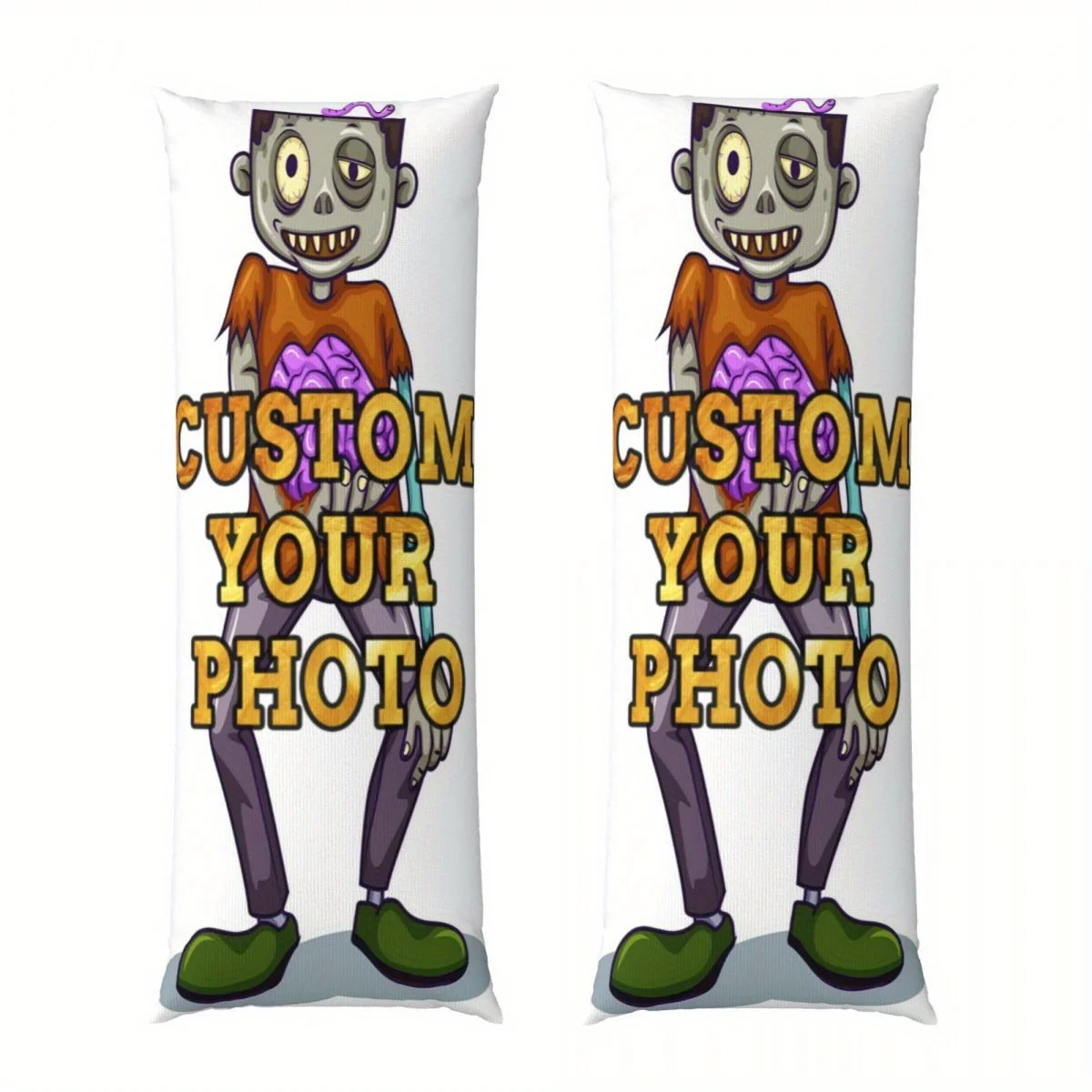 Einteiliger Kissenbezug aus Polyester-Samt, personalisierter Fotokissenbezug, lustiger Kissenbezug, doppelseitiger Druck, 20-54 Zoll