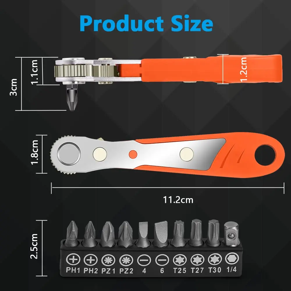 Mini Hex Hexágono Ratchet Spanner, Quick Release Soquete Ferramentas, Household Handle Reparação Chave, Chave De Fenda Brocas, 1/4\