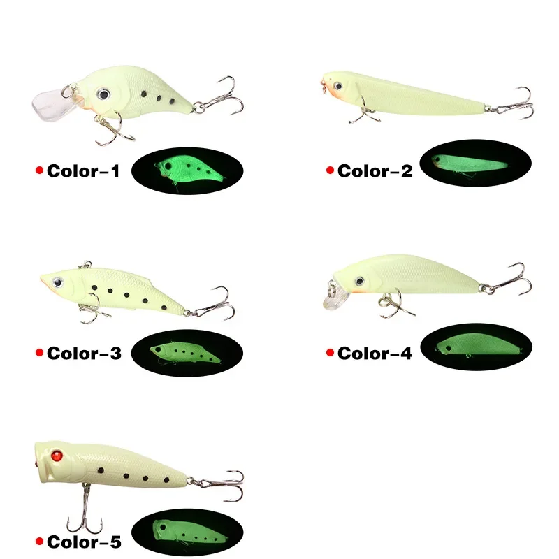 Luya Señuelos Luminosos Fluorescentes - Imitación 3D Pez Flotante - imagen 5